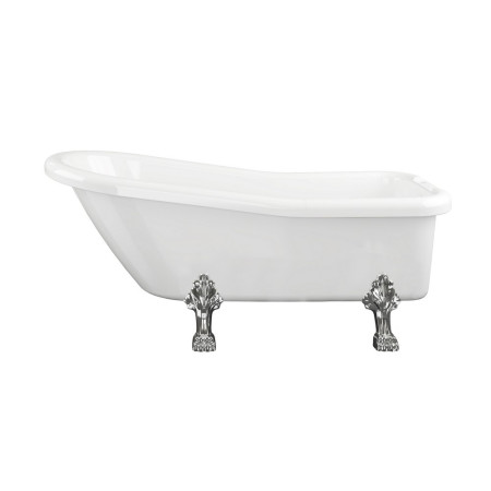AJAX102811 Ajax Ingham 1530 x 670mm Slipper Freestanding Bath Side View