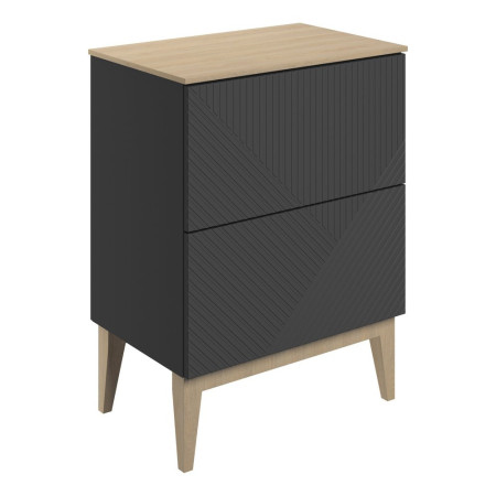 Ajax Irby Matt Graphite Grey 610mm Floor Standing Vanity Unit with Worktop