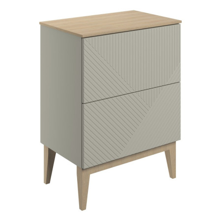 AJAX108503 Ajax Irby Matt Oat 610mm Floor Standing Vanity Unit with Worktop
