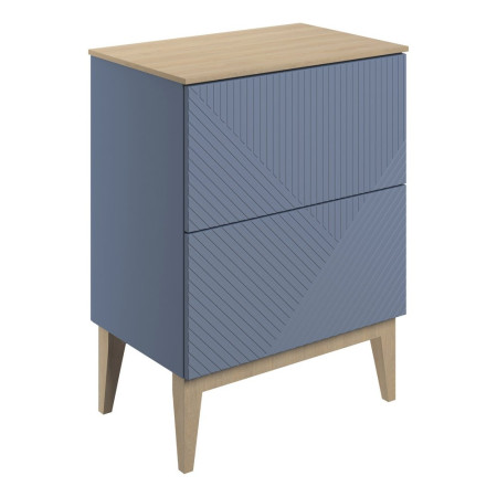 Ajax Irby Matt Smoke Blue 610mm Floor Standing Vanity Unit with Worktop