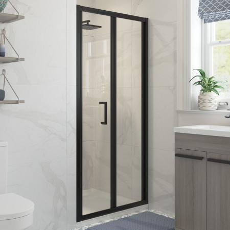 Ajax Keah 5mm Black 900mm Bifold Shower Door