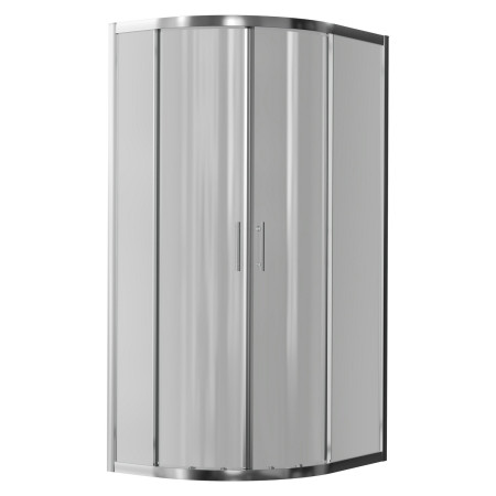 Ajax Keah 6mm Chrome 1000 x 800mm Left Hand Offset Quadrant Shower Enclosure with Tray