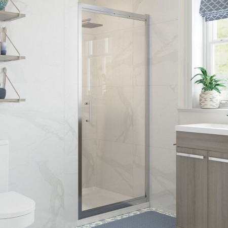 Ajax Keah 6mm Chrome 800mm Pivot Shower Door