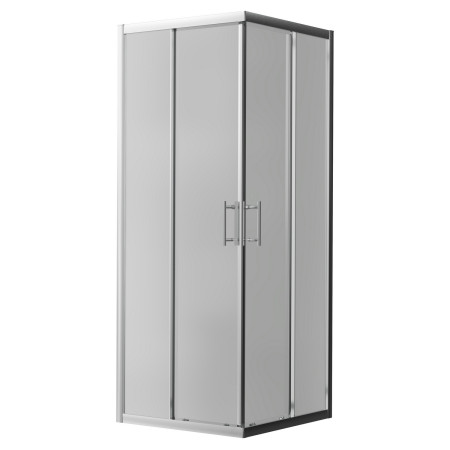 Ajax Keah 6mm Chrome 800mm Easy Fit Corner Entry Shower Enclosure with Tray