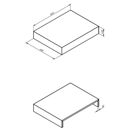 AJAX106965 Ajax Kelsey Wall Hung 600mm White Marble Storage Drawer Unit Shelf Dimensions