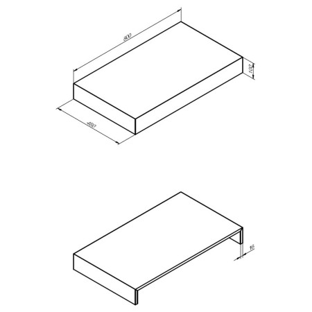 AJAX106966 Ajax Kelsey Wall Hung 800mm White Marble Storage Drawer Unit Worktop Dimensions