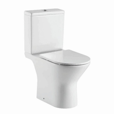 LIFE001 Ajax Life Rimless Open Back Close Coupled Toilet with Cistern