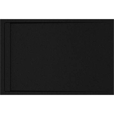 Ajax Linear Slate 1600 x 800mm Rectangular Shower Tray in Black