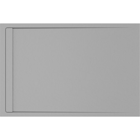 Ajax Linear Slate 1000 x 800mm Rectangular Shower Tray in Grey