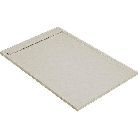 Ajax Linear Slate 1700 x 800mm Rectangular Shower Tray in Latte