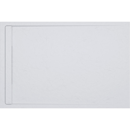Ajax Linear Slate 1400 x 800mm Rectangular Shower Tray in White