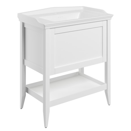 Ajax Linwood 800mm Floor Standing Matt White Vanity Unit with Basin