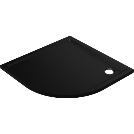 AJAX111432 Ajax Low Profile 800mm Matt Black Quadrant Shower Tray without a Riser Kit