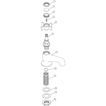 AJAX105731 Ajax Lud Chrome Traditional Basin Pillar Taps (2)