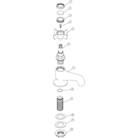 AJAX105733 Ajax Lud Chrome Traditional Bath Pillar Taps (2)