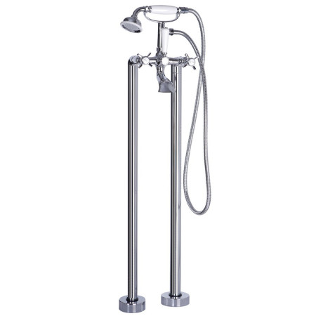 Ajax Lud Chrome Traditional Floor Standing Bath Shower Mixer