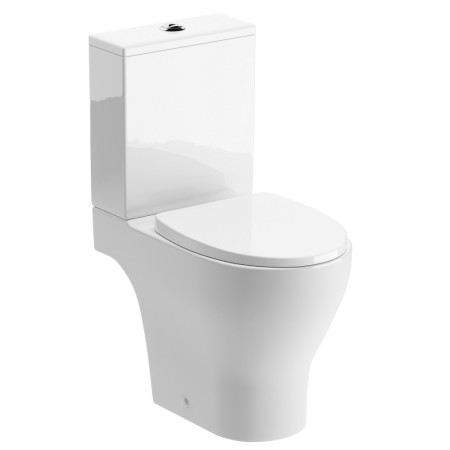Ajax Maltby Rimless Short Projection Open Back Close Coupled WC and Seat