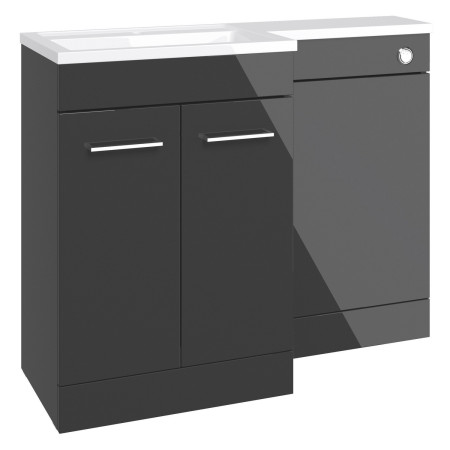 Ajax Manby 1000mm Left Hand Gloss Anthracite Combination Unit with Basin