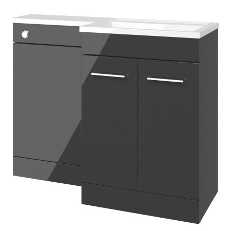 Ajax Manby 1000mm Right Hand Gloss Anthracite Combination Unit with Basin