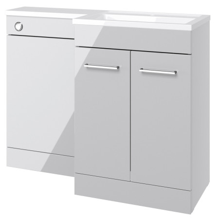 Ajax Manby 1000mm Right Hand Gloss Grey Combination Unit with Basin