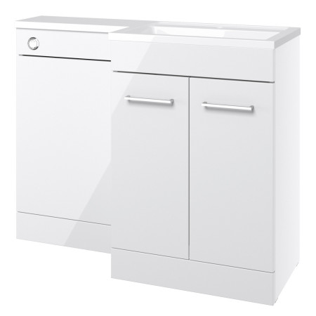 Ajax Manby 1000mm Right Hand Gloss White Combination Unit with Basin