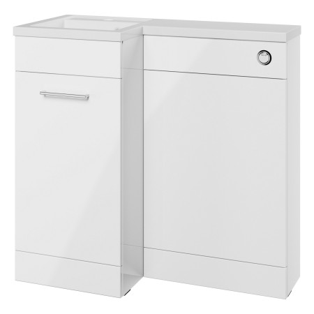 Ajax Manby 900mm Left Hand Gloss White Combination Unit with Basin