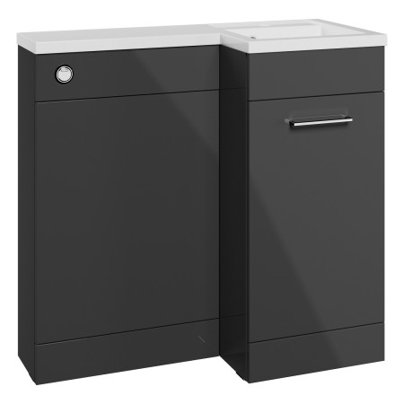 Ajax Manby 900mm Right Hand Gloss Anthracite Combination Unit with Basin