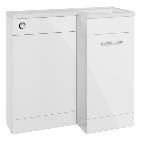 Ajax Manby 900mm Right Hand Gloss White Combination Unit with Basin