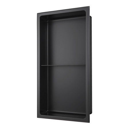 Ajax Matt Black 305 x 610mm Shower Niche
