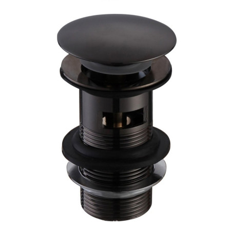 Ajax Matt Black Slotted Mushroom Click Clack Basin Waste