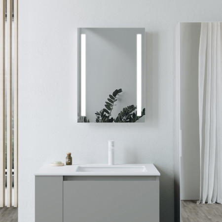 AJAX106274 Ajax Meadowbank 800 x 600mm Front Lit LED Bathroom Mirror Lifestyle