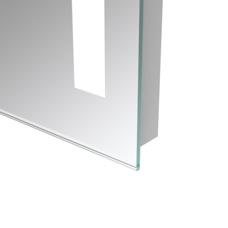 AJAX106273 Ajax Meadowbank 700 x 500mm Front Lit LED Bathroom Mirror Profile Closeup