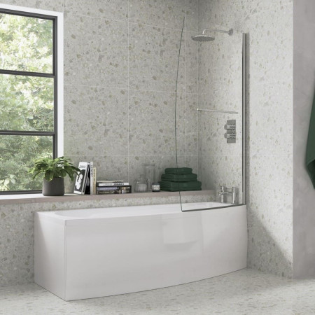 AJAX105659 Ajax Mumby 1700 x 740mm Single Ended Space Saving Left Handed Bath Lifestyle