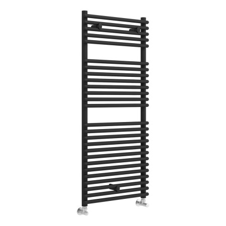 Ajax Oaklands Black 1190 x 500mm Round Ladder Towel Warmer