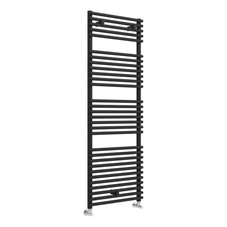 Ajax Oaklands Black 1450 x 500mm Round Ladder Towel Warmer
