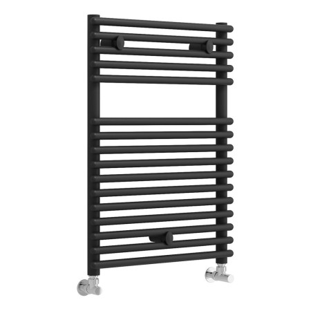 Ajax Oaklands Black 730 x 500mm Round Ladder Towel Warmer