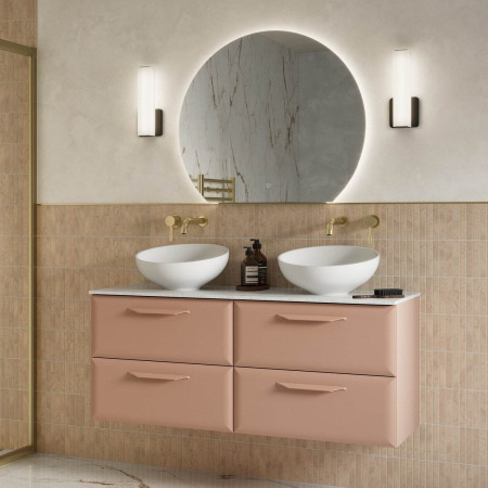AJAX116292 Ajax Osprey 600 x 500mm Round Back Lit LED Bathroom Mirror Lifestyle