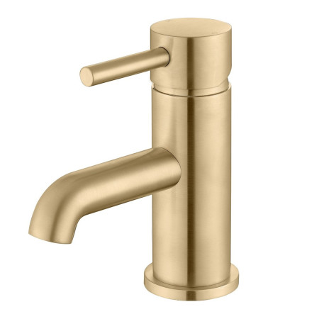 Ajax Ouse Brushed Brass Basin Mixer with Waste