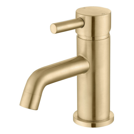 Ajax Ouse Brushed Brass Cloakroom Basin Mixer with Waste