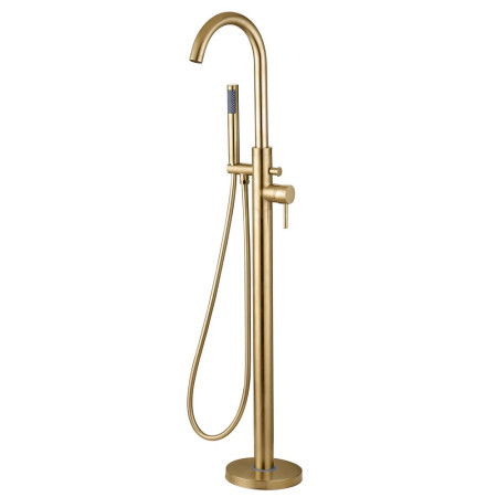 Ajax Ouse Brushed Brass Floor Standing Bath Shower Mixer