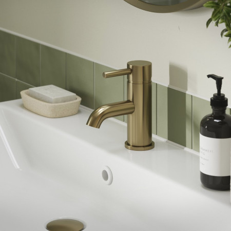 AJAX108986 Ajax Ouse Brushed Bronze Basin Mixer with Waste Lifestyle