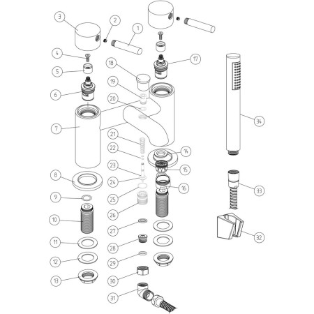 AJAX105789 Ajax Ouse Chrome Bath Shower Mixer (2)
