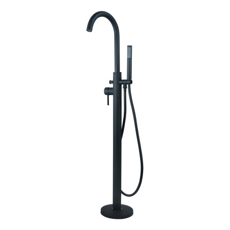 Ajax Ouse Matt Black Floor Standing Bath Shower Mixer