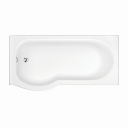 Ajax P Shape Bath 1500mm with Side Panel & Bath Screen Left Hand Top View