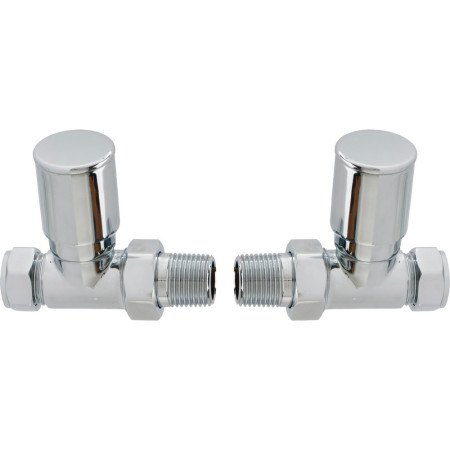 Ajax Patterned Chrome Straight Radiator Valves