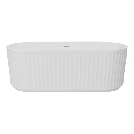 AJAX108532 Ajax Raventhorpe 1700 x 750mm Fluted Freestanding Bath Side View