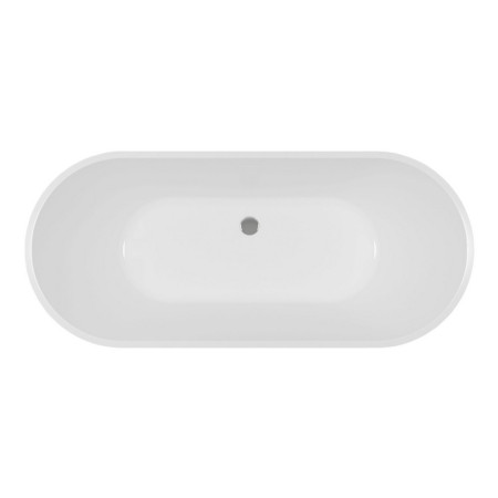 AJAX108532 Ajax Raventhorpe 1700 x 750mm Fluted Freestanding Bath Top View