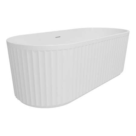 AJAX108532 Ajax Raventhorpe 1700 x 750mm Fluted Freestanding Bath Front View