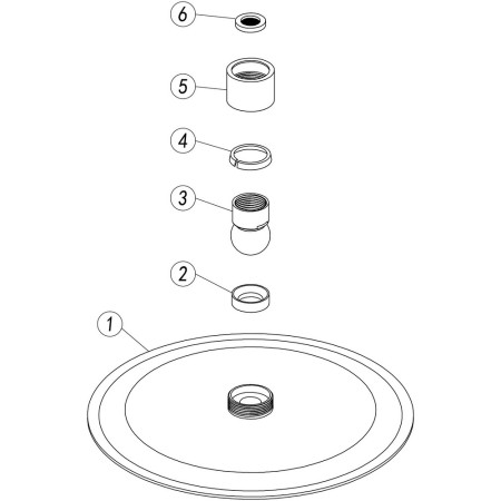 AJAX105861 Ajax Round 200mm Stainless Steel Ultra Slim Showerhead (2)