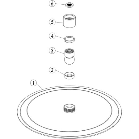 AJAX105862 Ajax Round 250mm Stainless Steel Ultra Slim Showerhead (2)
